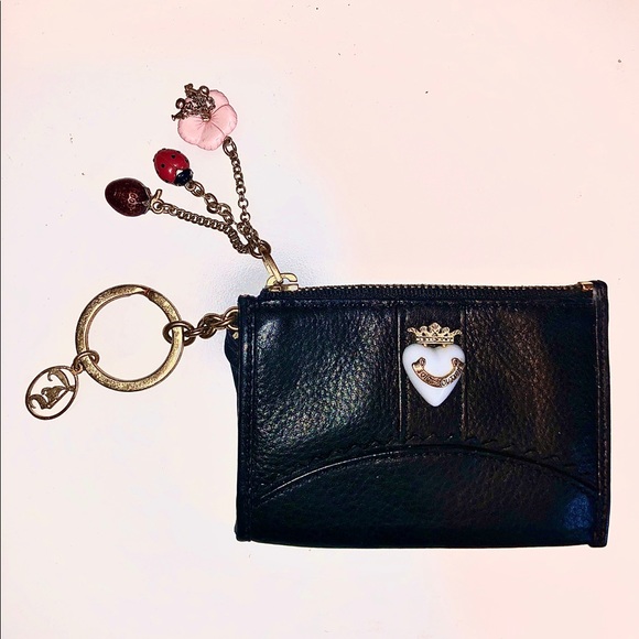Juicy Couture Handbags - Juicy Couture Leather Keychain Wallet w/ Charms